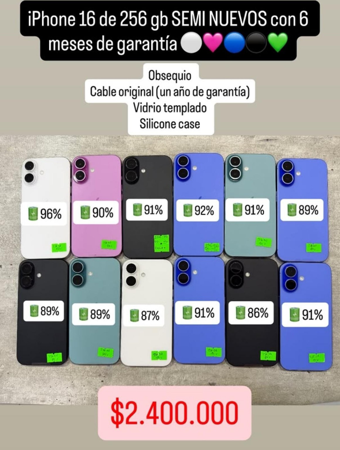 iPhone 16 de 256 GB seminuevo